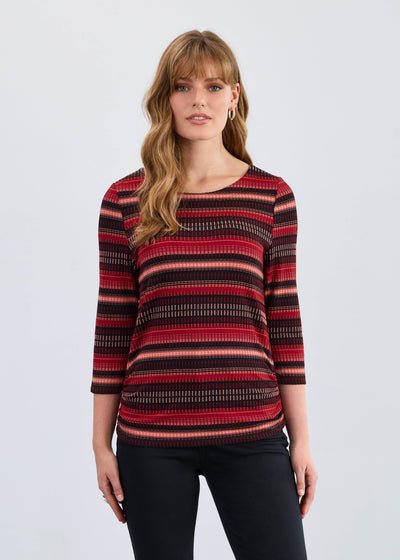 3/4 Sleeve Rushed Side Top - Dream Pants