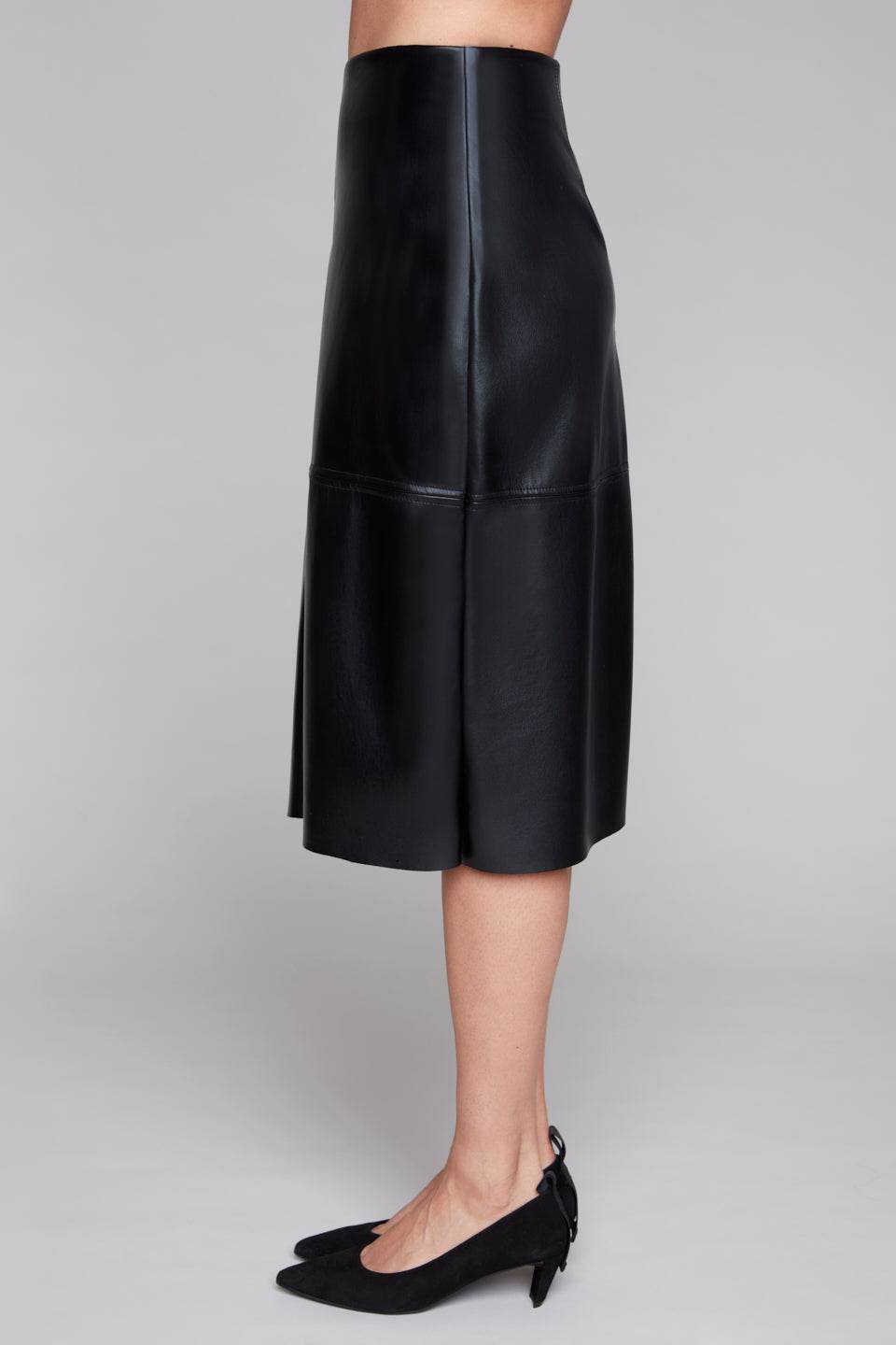 Vegan Leather Midi Skirt - Dream Pants