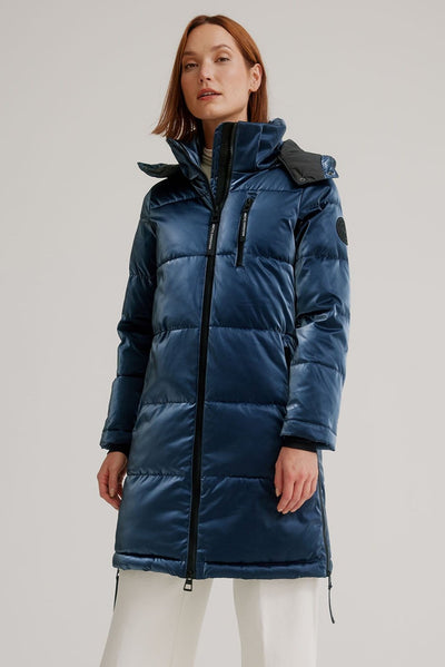 Iridescent Mid-Length Puffer Jacket Nikki Jones