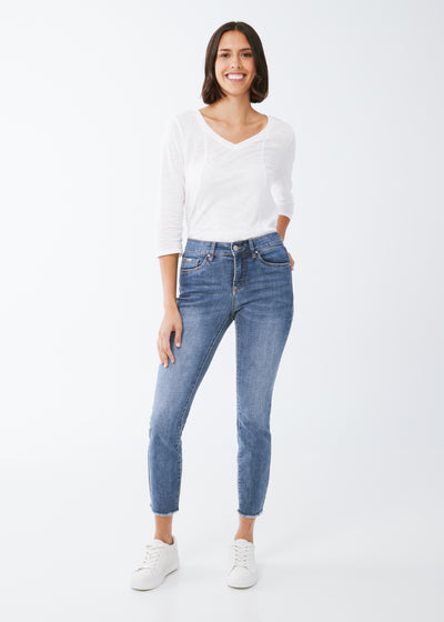 Christina Slim Ankle French Dressing Jeans