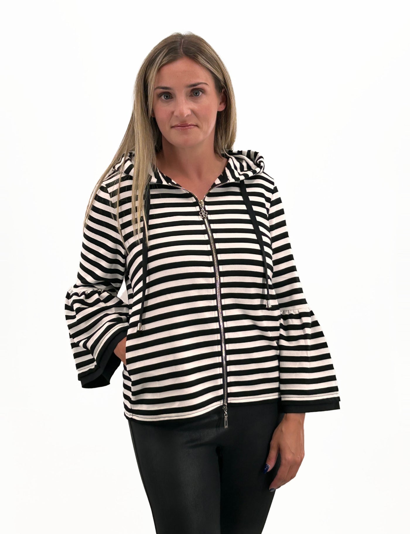 Stripe Hooded Jacket Orly Apparel