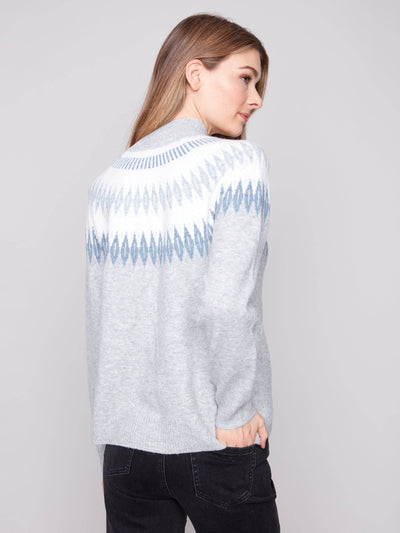 Après-Ski Jacquard Mock Neck Sweater - Dream Pants