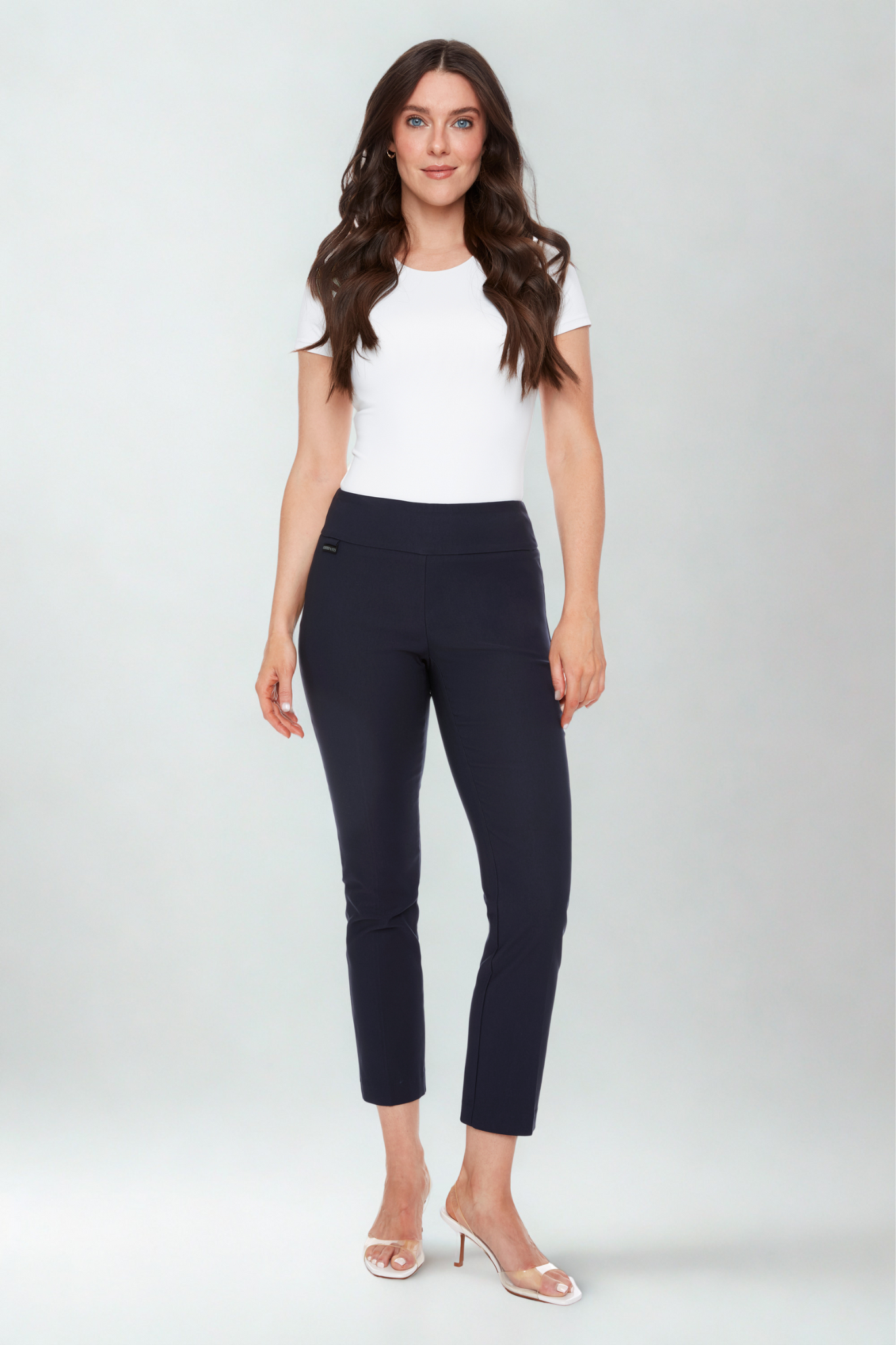 Dream Slim Ankle Pants, 28" White Dream Pants