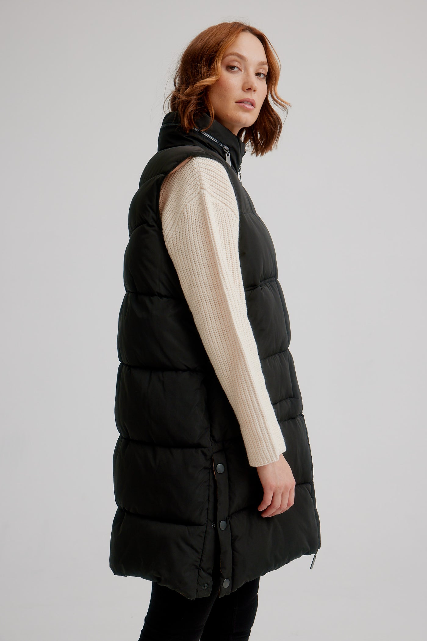 Super Light Quilted Vest W/ Side Snaps Nikki Jones