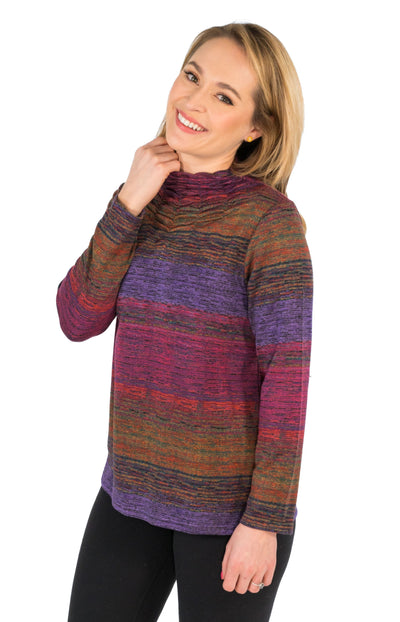 Trisha Tyler Stitch Mock Neck