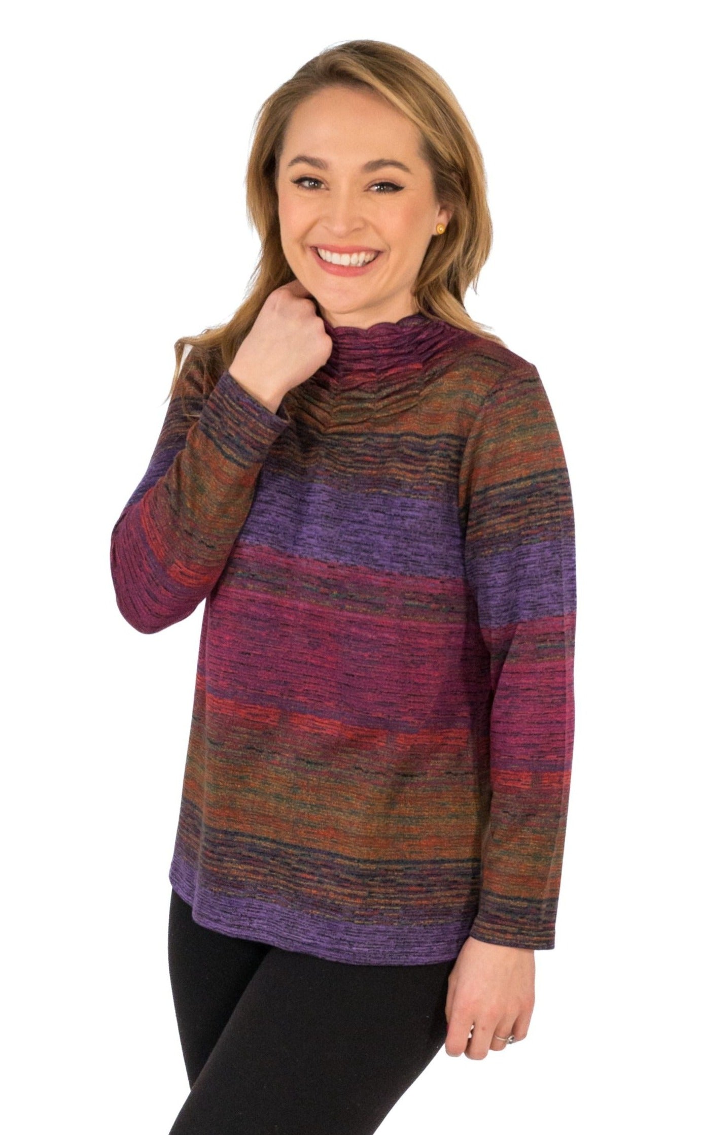 Trisha Tyler Stitch Mock Neck