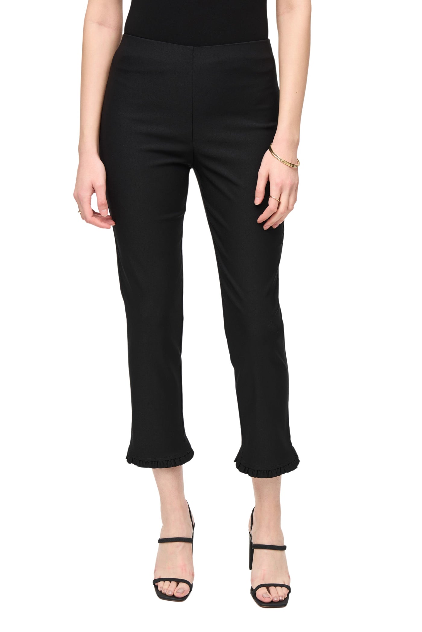 Millennium Crop Pants With Ruffles Joseph Ribkoff