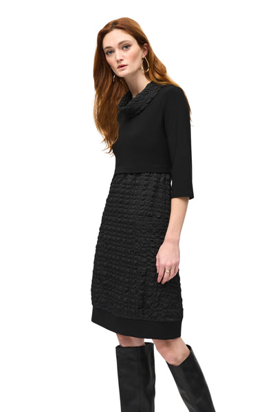 Jacquard And Silky Knit Cocoon Dress Joseph Ribkoff