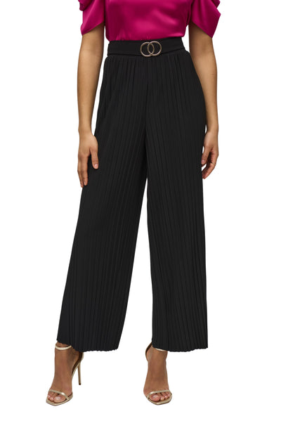 Pleated Silky Knit Wide-Leg Pants Joseph Ribkoff