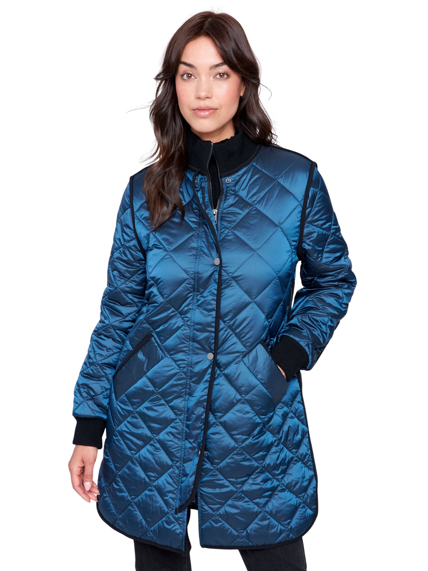 Long Quilted Puffer Jacket Charlie B