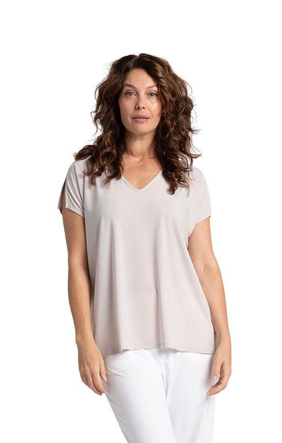 V-Neck Slit Sleeve Top - Dream Pants