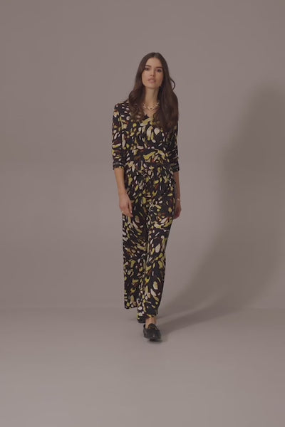 Haut droit en sergé doux recyclé à imprimé animal