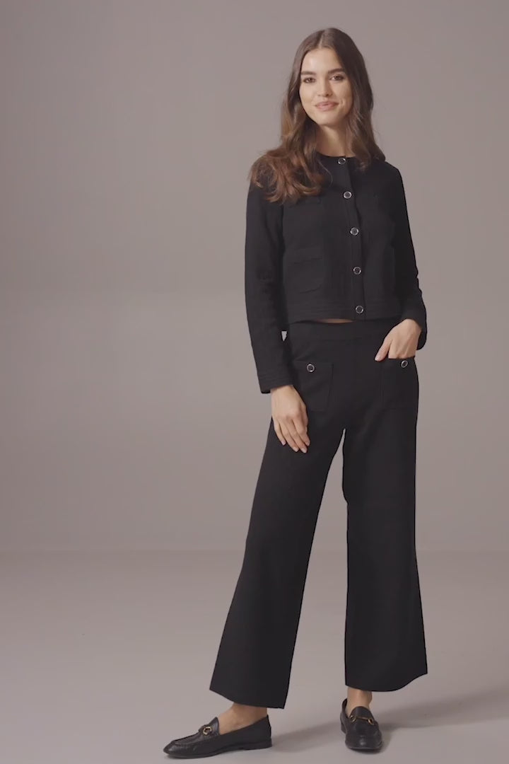 Sweater Knit Straight Leg Pants