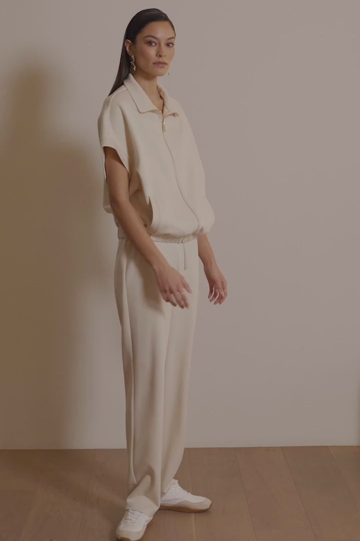 Scuba Jersey Straight Leg Pull-On Pants