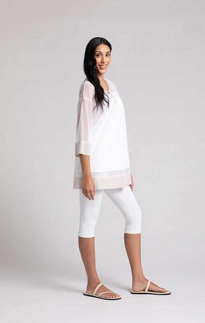 Sympli Mesh Keyhole Tunic 