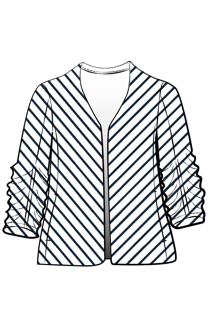 Classic Jacket with Pleated Sleeves Sympli