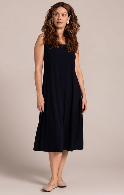 Square Neck Fit and Flare Dress Sympli