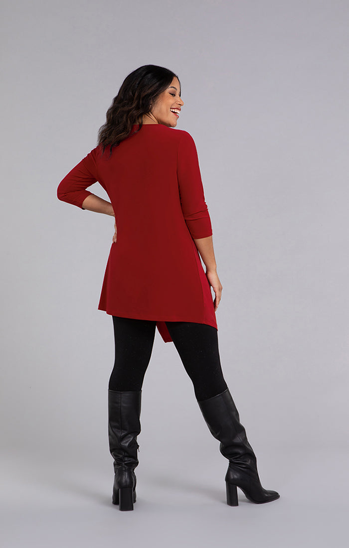 Sympli Side Twist Tunic, 3/4 Sleeves 