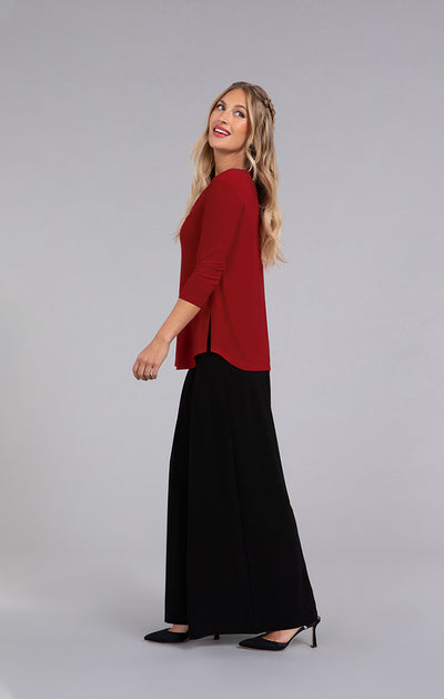 Sympli Twist Top, 3/4 Sleeves 