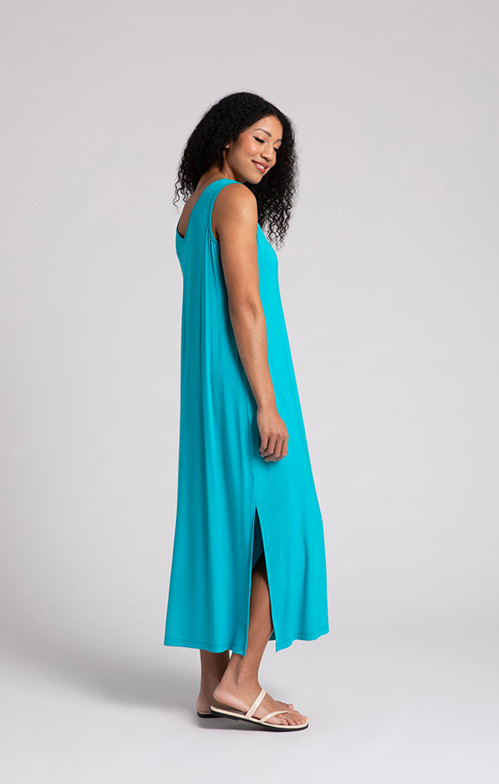 Bamboo Reversible Slit Tank Dress Sympli