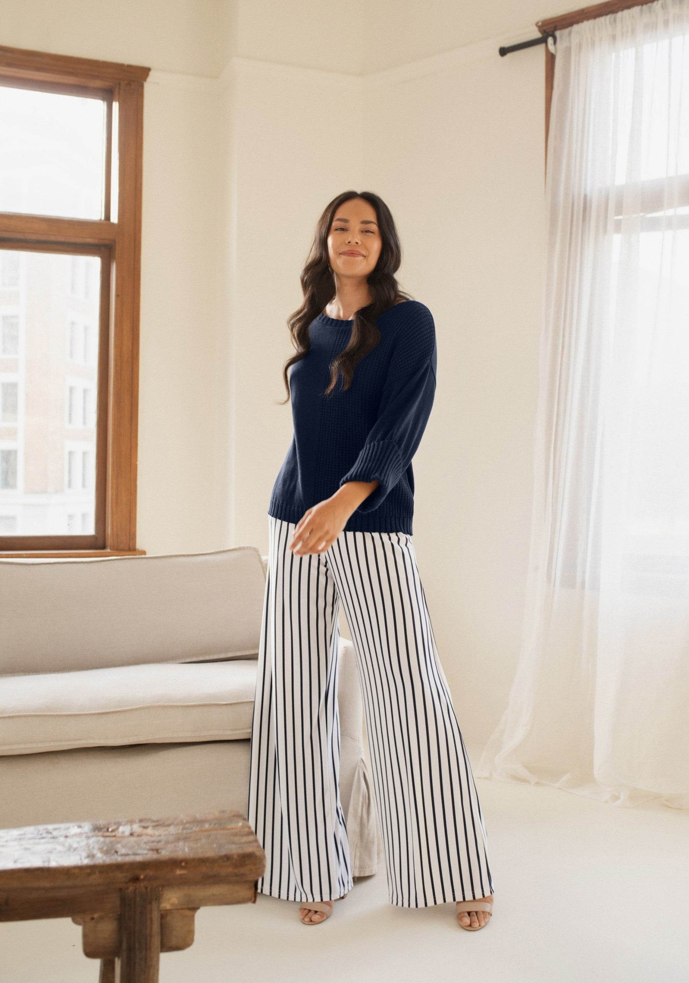 Stripe Wide Leg Trouser - Dream Pants