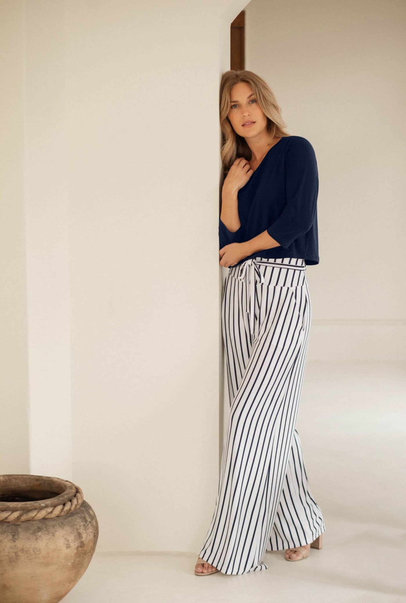Stripe Wide Leg Trouser - Dream Pants