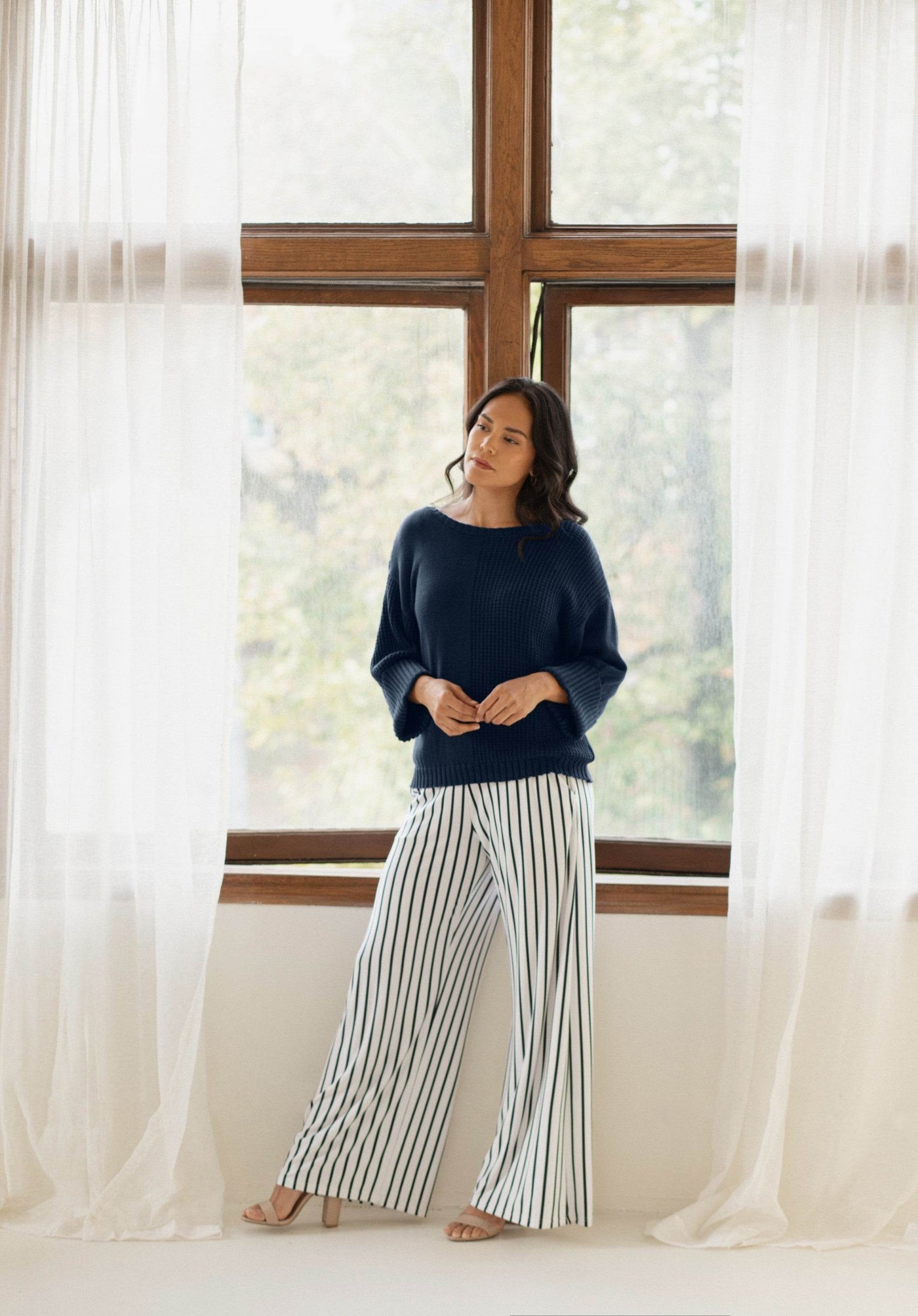 Stripe Wide Leg Trouser - Dream Pants