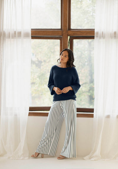 Stripe Wide Leg Trouser - Dream Pants